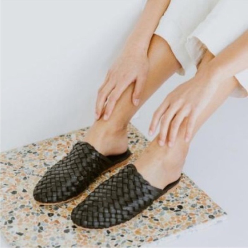 St. Agni Bunto Woven Loafer Mule Slides